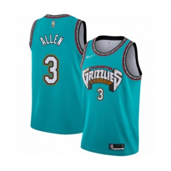 Women's Memphis Grizzlies 3 Grayson Allen Swingman Green Hardwood Classic Basketball Jersey