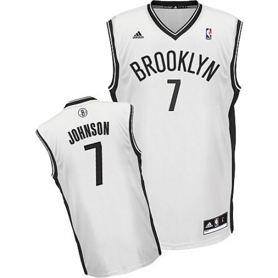 Nets 7 Joe Johnson White Home Revolution 30 Stitched NBA Jersey