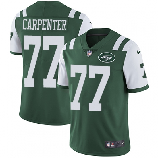 Youth Nike New York Jets 77 James Carpenter Green Team Color Vapor Untouchable Limited Player NFL Jersey