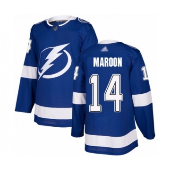 Men's Tampa Bay Lightning 14 Patrick Maroon Authentic Royal Blue Home Hockey Jersey