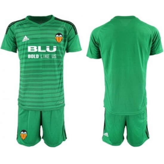 Valencia Blank Green Goalkeeper Soccer Club Jersey