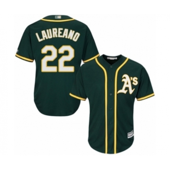 Youth Oakland Athletics 22 Ramon Laureano Authentic Green Alternate 1 Cool Base Baseball Player Jersey