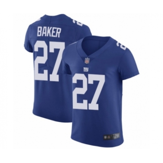 Men's New York Giants 27 Deandre Baker Royal Blue Team Color Vapor Untouchable Elite Player Football Jersey