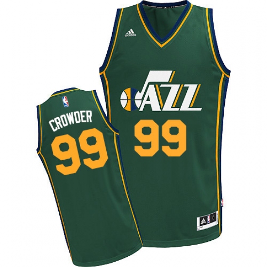 Youth Adidas Utah Jazz 99 Jae Crowder Swingman Green Alternate NBA Jersey