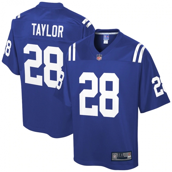 Men's Indianapolis Colts 28 Jonathan Taylor Blue NFL Pro Line Royal Big & Tall Player Jersey