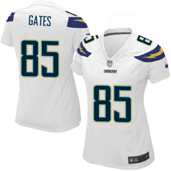 Women's Nike Los Angeles Chargers 85 Antonio Gates Game White NFL Jersey