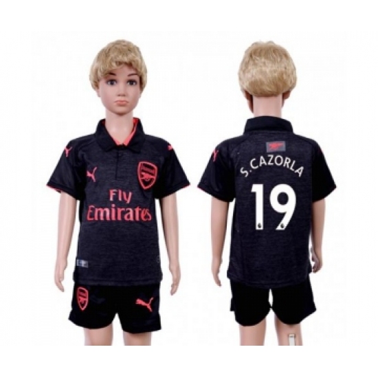 Arsenal 19 S.Cazorla Sec Away Kid Soccer Club Jersey