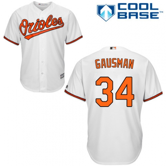 Youth Majestic Baltimore Orioles 34 Kevin Gausman Authentic White Home Cool Base MLB Jersey