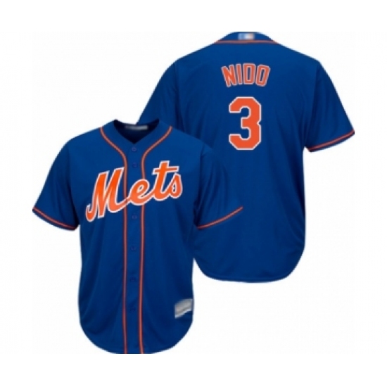 Youth New York Mets 3 Tomas Nido Authentic Royal Blue Alternate Home Cool Base Baseball Player Jersey