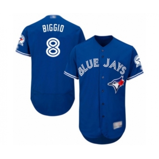 Men's Toronto Blue Jays 8 Cavan Biggio Blue Alternate Flex Base Authentic Collection Baseball Player Jersey