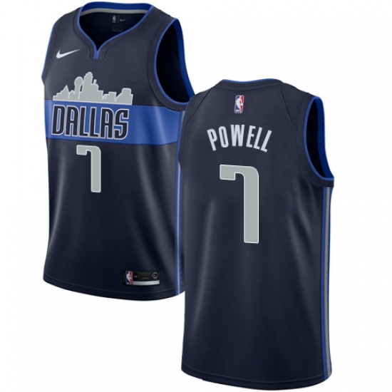 Men's Nike Dallas Mavericks 7 Dwight Powell Swingman Navy Blue NBA Jersey Statement Edition