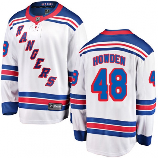 Youth New York Rangers 48 Brett Howden Fanatics Branded White Away Breakaway NHL Jersey