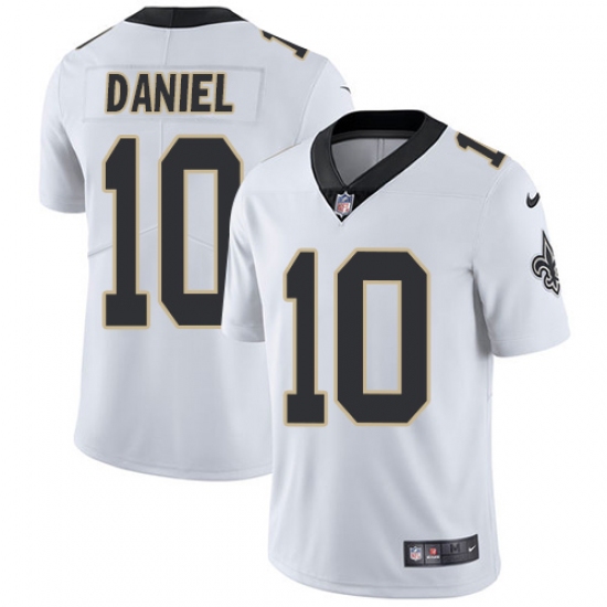 Men's Nike New Orleans Saints 10 Chase Daniel White Vapor Untouchable Limited Player NFL Jersey