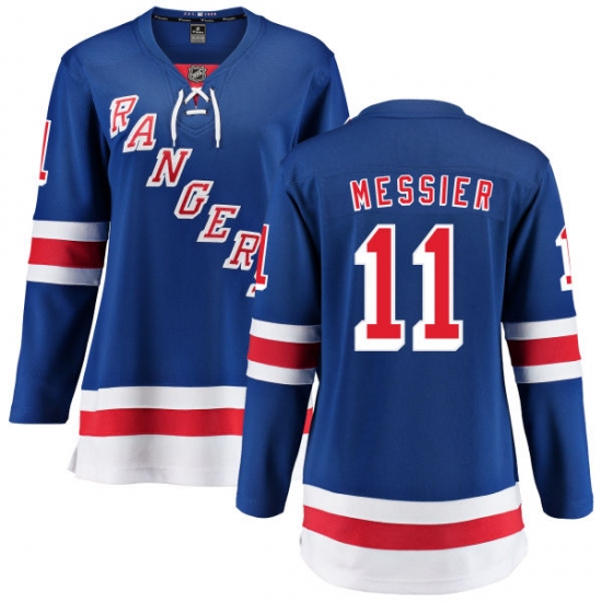 Women's New York Rangers 11 Mark Messier Fanatics Branded Royal Blue Home Breakaway NHL Jersey