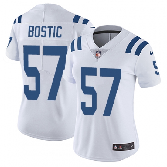 Women's Nike Indianapolis Colts 57 Jon Bostic Elite White NFL Jersey