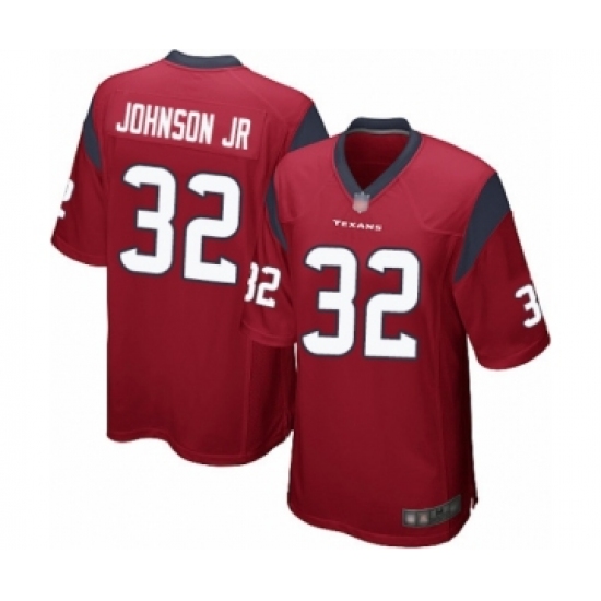 Men's Houston Texans 32 Lonnie Johnson Game Red Alternate Football Jersey