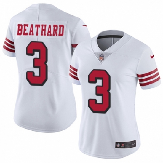 Women's Nike San Francisco 49ers 3 C. J. Beathard Limited White Rush Vapor Untouchable NFL Jersey