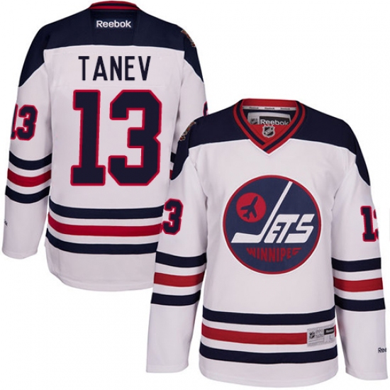 Men's Reebok Winnipeg Jets 13 Brandon Tanev Authentic White 2016 Heritage Classic NHL Jersey