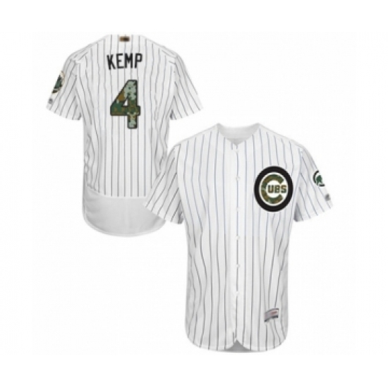 Men's Chicago Cubs 4 Tony Kemp Authentic White 2016 Memorial Day Fashion Flex Base Baseball Player Jersey