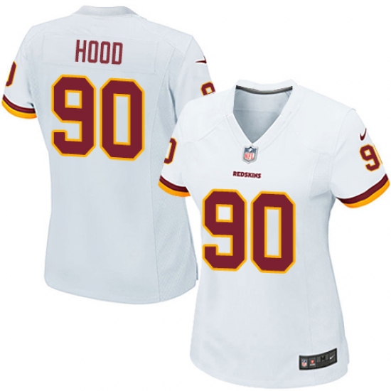 Women's Nike Washington Redskins 90 Ziggy Hood Game White NFL Jersey