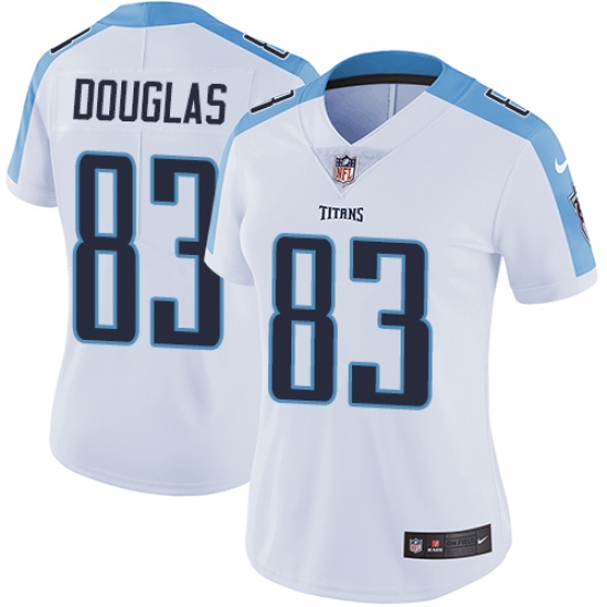 Women's Nike Tennessee Titans 83 Harry Douglas Elite White NFL Jersey