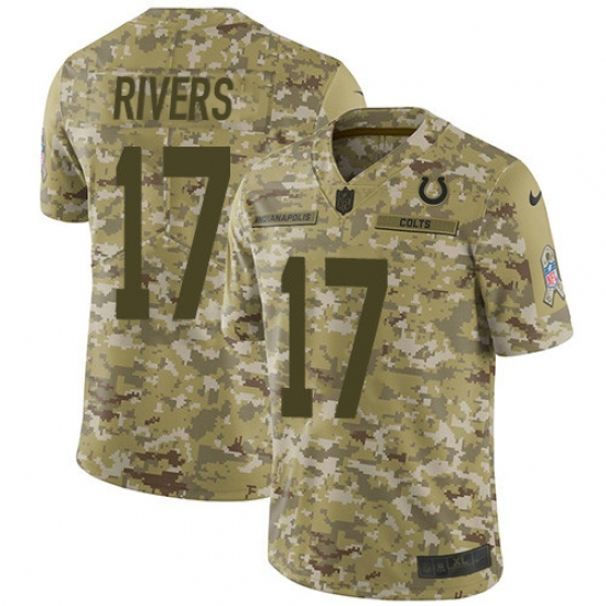 Men's Nike Indianapolis Colts 17 Philip Rivers Camo Stitched NFL Limited 2018 Salute To Service Jersey