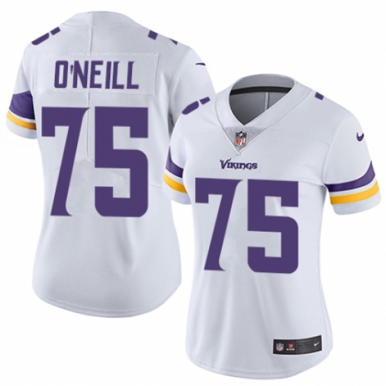 Women's Nike Minnesota Vikings 75 Brian O'Neill White Vapor Untouchable Limited Player NFL Jersey