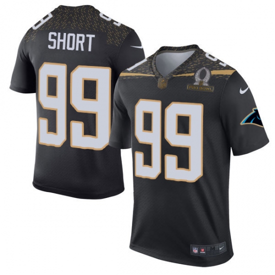 Men's Nike Carolina Panthers 99 Kawann Short Elite Black Team Irvin 2016 Pro Bowl NFL Jersey