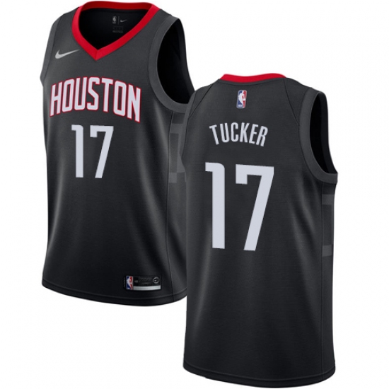 Youth Nike Houston Rockets 17 PJ Tucker Swingman Black NBA Jersey Statement Edition