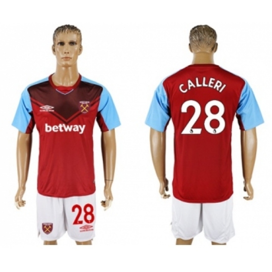 West Ham United 28 Calleri Home Soccer Club Jersey