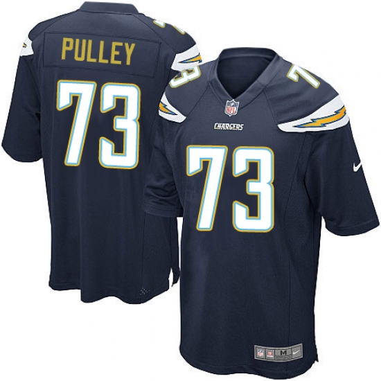 Men's Nike Los Angeles Chargers 73 Spencer Pulley Game Navy Blue Team Color NFL Jersey