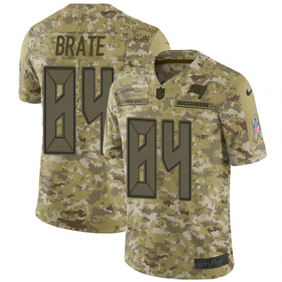 Men's Nike Tampa Bay Buccaneers 84 Cameron Brate Limited Camo 2018 Salute to Service NFL Jersey