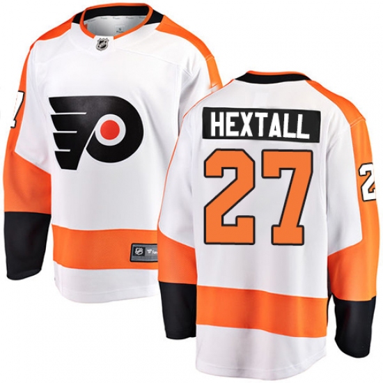 Youth Philadelphia Flyers 27 Ron Hextall Fanatics Branded White Away Breakaway NHL Jersey