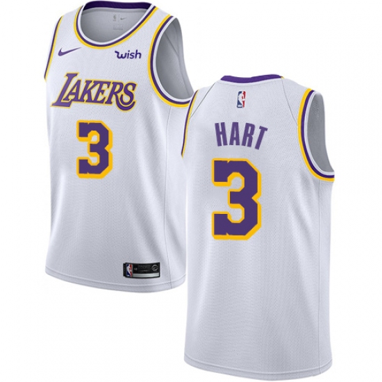 Youth Nike Los Angeles Lakers 3 Josh Hart Swingman White NBA Jersey - Association Edition