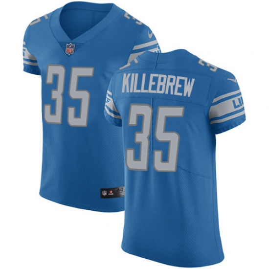 Men's Nike Detroit Lions 35 Miles Killebrew Blue Team Color Vapor Untouchable Elite Player NFL Jersey