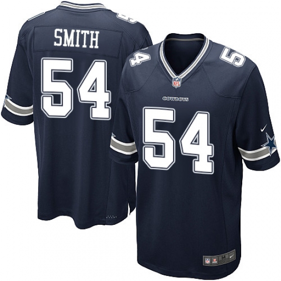 Men's Nike Dallas Cowboys 54 Jaylon Smith Game Navy Blue Team Color NFL Jersey