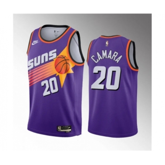 Men's Phoenix Suns 20 Toumani Camara Purple 2023 Draft Classic Edition Stitched Basketball Jersey