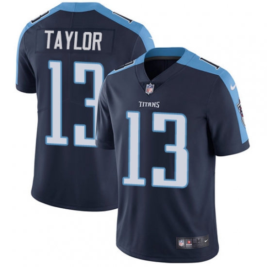 Youth Nike Tennessee Titans 13 Taywan Taylor Navy Blue Alternate Vapor Untouchable Limited Player NFL Jersey