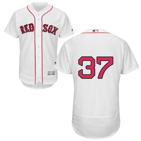 Men's Majestic Boston Red Sox 37 Bill Lee White Home Flex Base Authentic Collection MLB Jersey