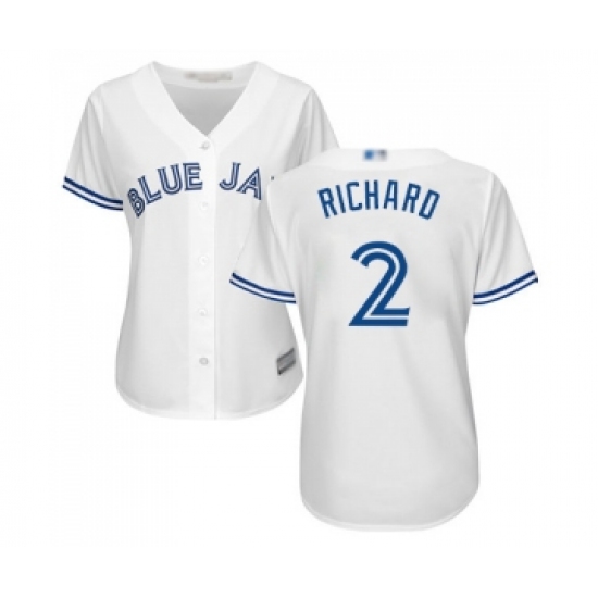 Women's Toronto Blue Jays 2 Clayton Richard Replica White Home Baseball Jersey