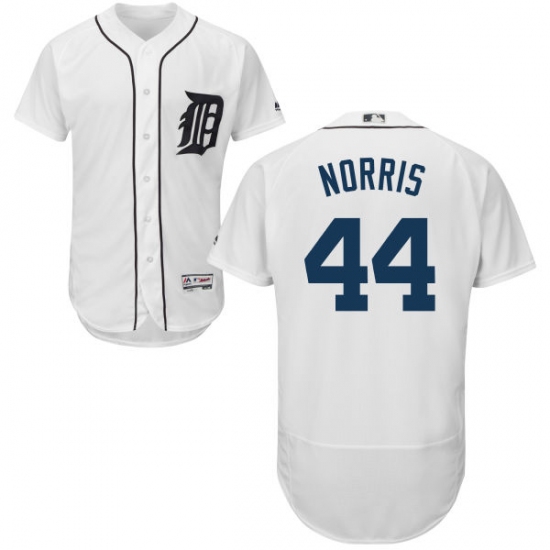 Men's Majestic Detroit Tigers 44 Daniel Norris White Home Flex Base Authentic Collection MLB Jersey