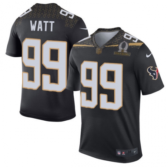 Men's Nike Houston Texans 99 J.J. Watt Elite Black Team Irvin 2016 Pro Bowl NFL Jersey