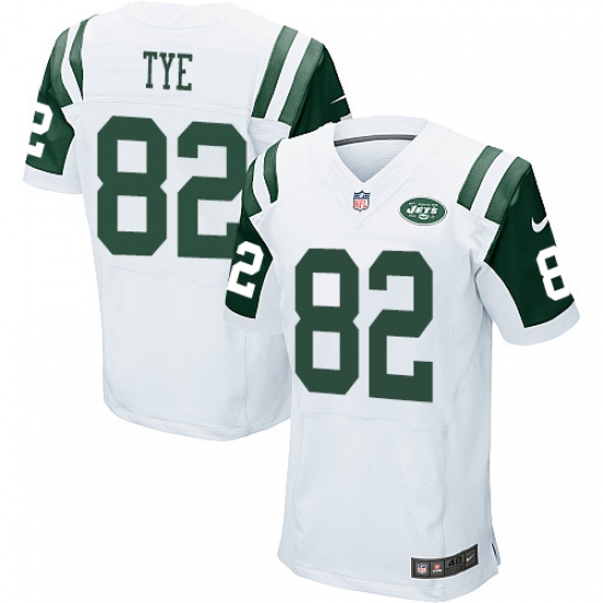 Men's Nike New York Jets 82 Will Tye Elite White NFL Jersey