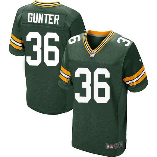 Men's Nike Green Bay Packers 36 LaDarius Gunter Elite Green Team Color NFL Jersey