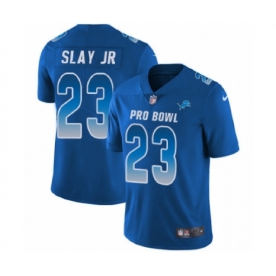 Youth Nike Detroit Lions 23 Darius Slay Limited Royal Blue NFC 2019 Pro Bowl NFL Jersey