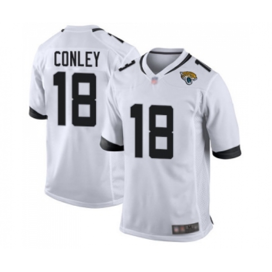 Men's Jacksonville Jaguars 18 Chris Conley Game White Football Jersey