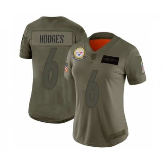 Women's Pittsburgh Steelers 6 Devlin Hodges Limited Camo 2019 Salute to Service Football Jersey