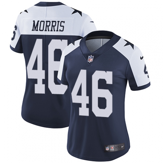 Women's Nike Dallas Cowboys 46 Alfred Morris Navy Blue Throwback Alternate Vapor Untouchable Limited Player NFL Jersey