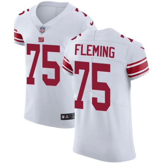 Nike New York Giants 75 Cameron Fleming White Men's Stitched NFL New Elite Jersey