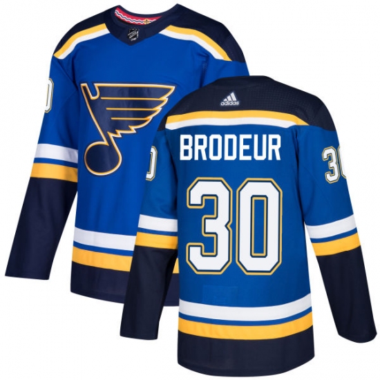 Men's Adidas St. Louis Blues 30 Martin Brodeur Premier Royal Blue Home NHL Jersey